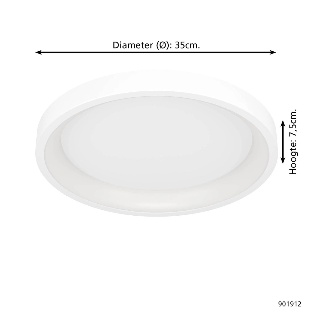 Plafonnier rond Loretello-Z Blanc intelligent Eglo 9008606358250