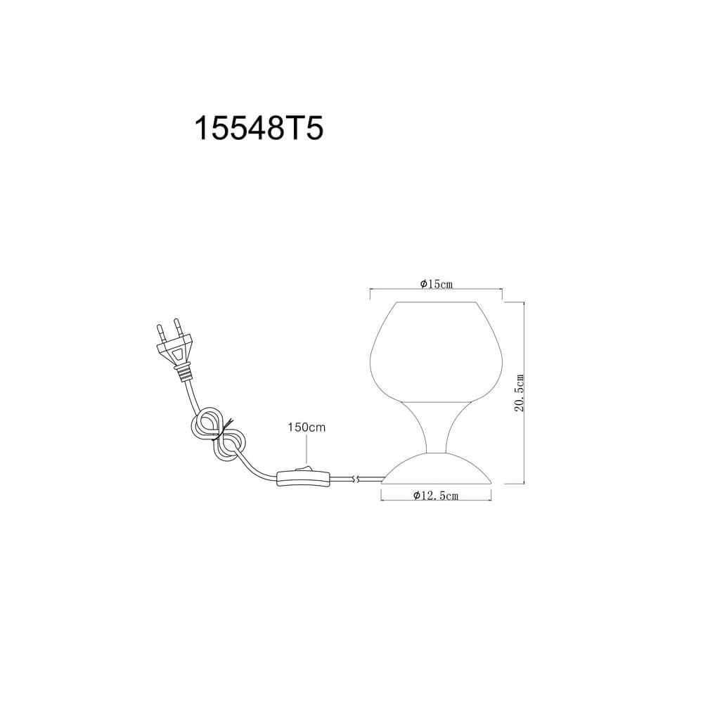 Lampe de table en bronze Maxy avec verre bleu Ø 15cm Globo 9007371468935