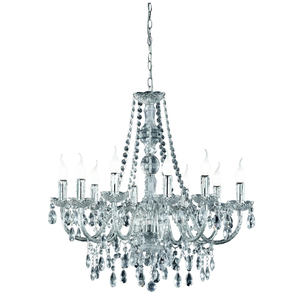 Lustre Luster Crystal 77cm 10 lumières avec cristal Lustre Luster Crystal 77cm 10 lumières avec cristal