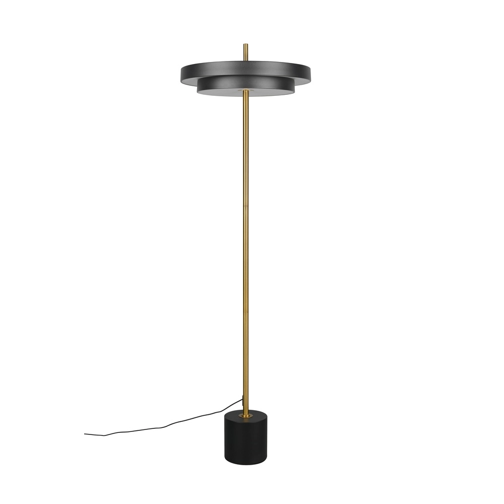 Lampadaire moderne Keaton noir avec or Trio 4017807655926