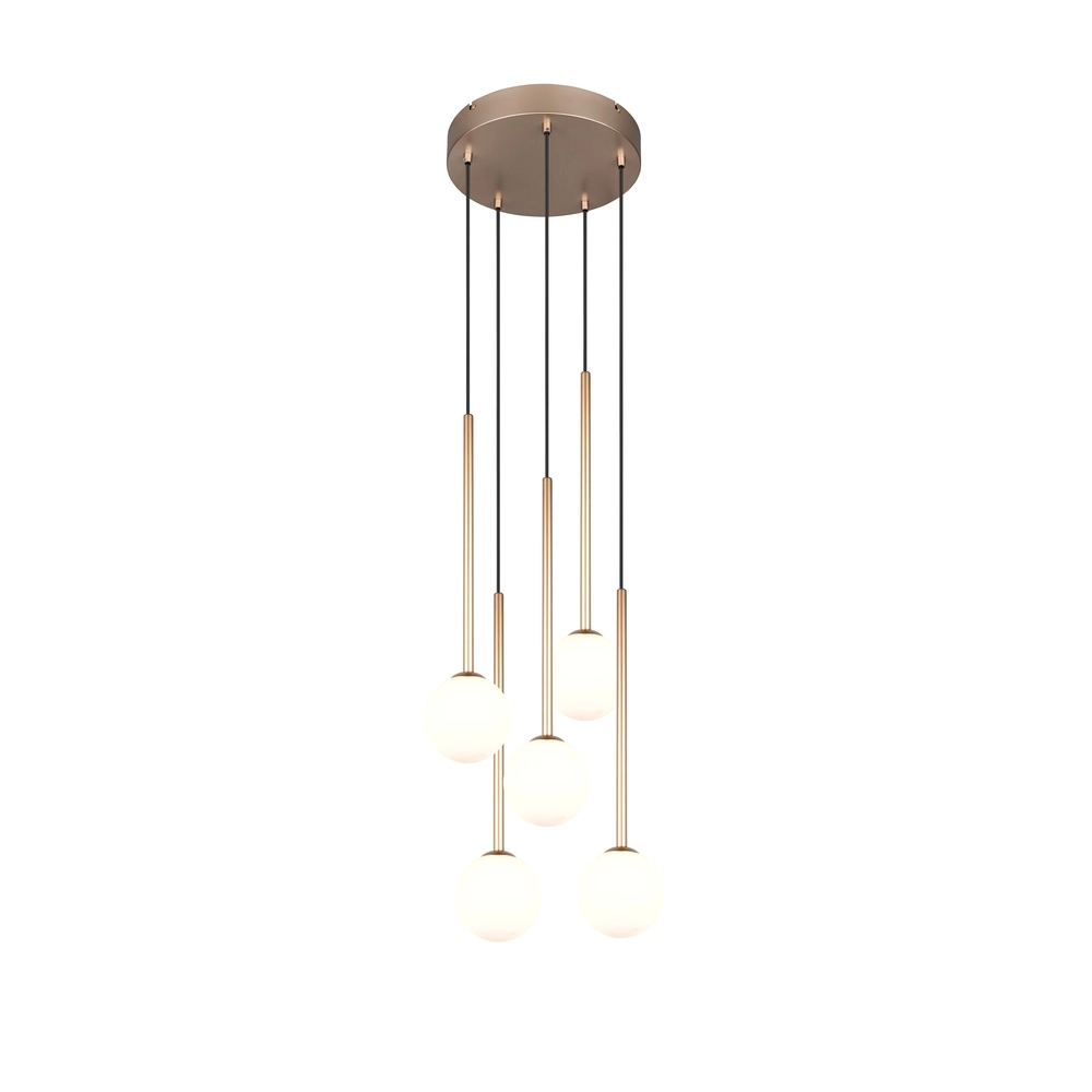 Lampe pendante de conception Firano Rond or 5 lumières
