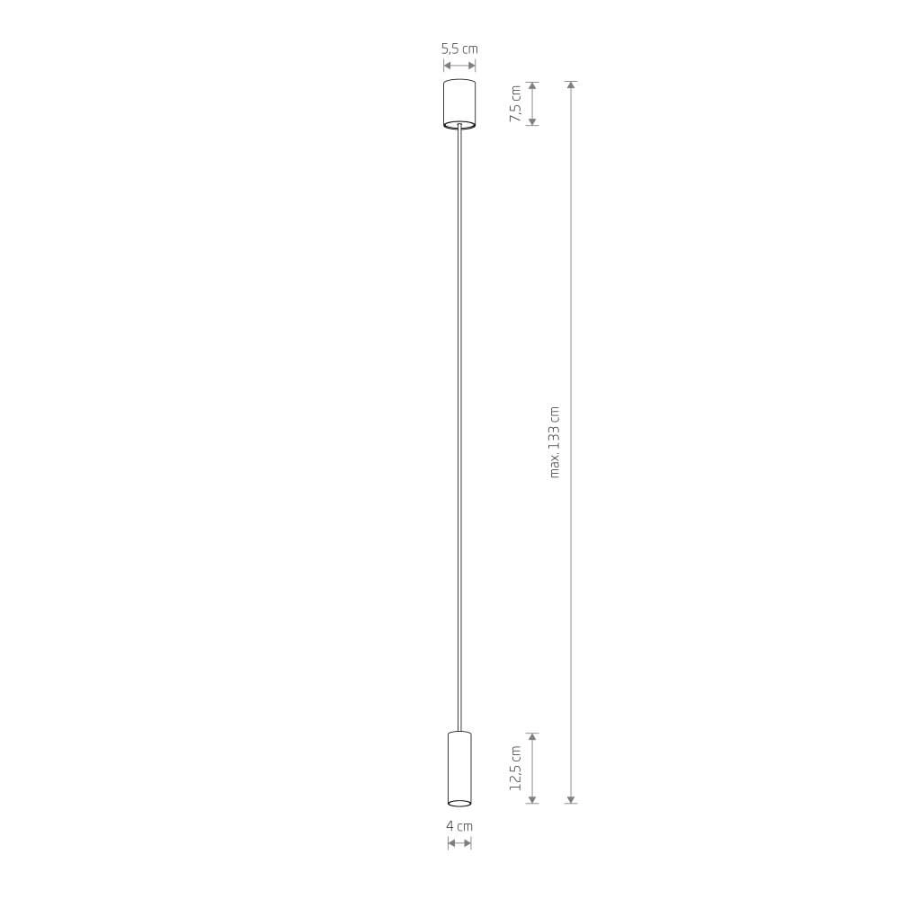 Pendule étroite Fourty S blanc Lyora 5903139107648