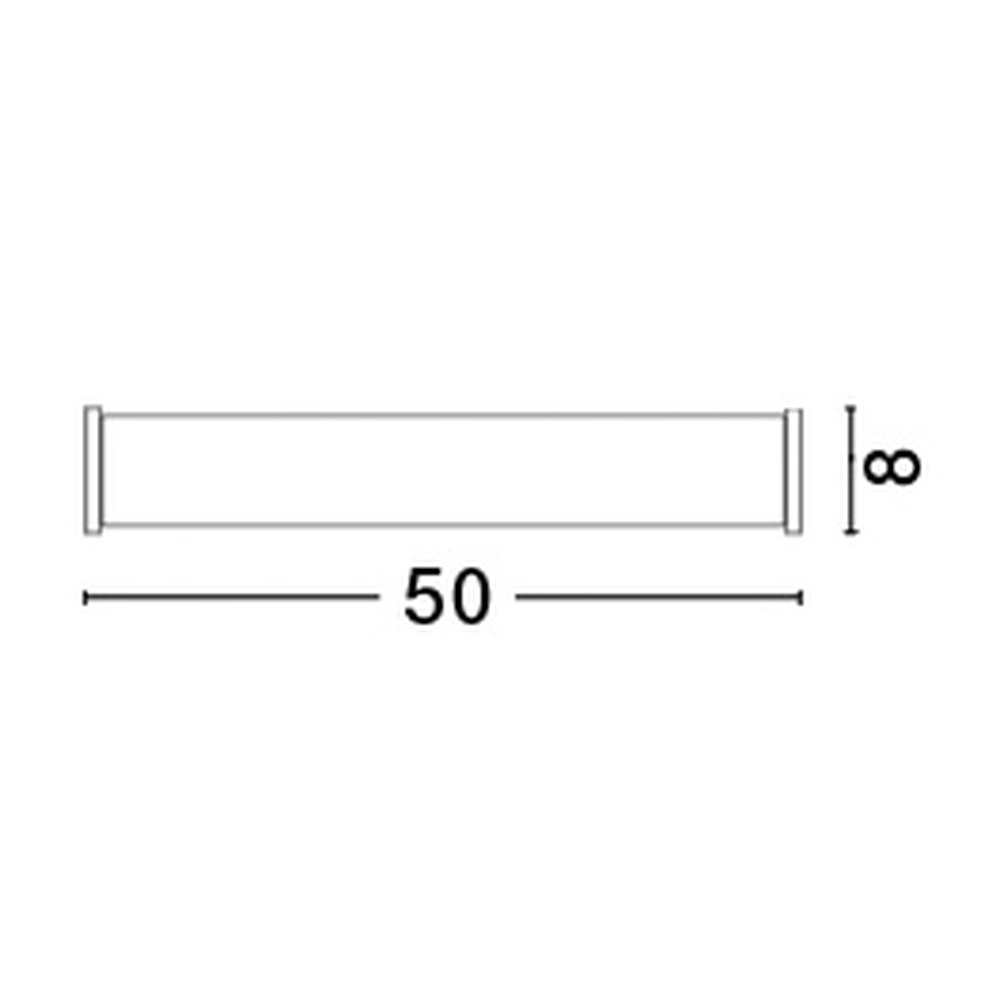 Applique murale Polo Nickel avec blanc 50cm Lyora 5212017405739