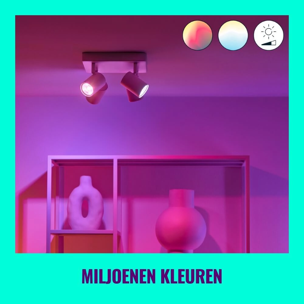 Spot en saillie 4 lumières Imageo intelligent - blanc WiZ 8719514554559