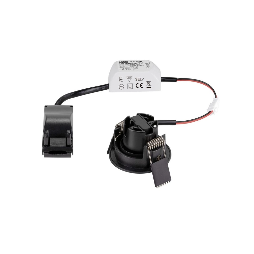 Spot encastré New Tria 45 3000K noir SLV 4024163303972