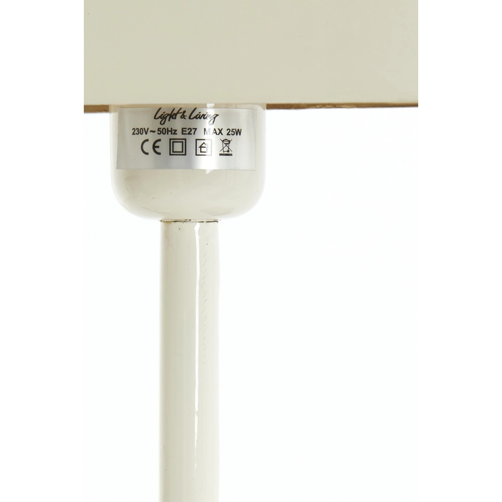 Lampe de chevet Elenie 25x13cm - crème brillante Light & Living 8717807818845