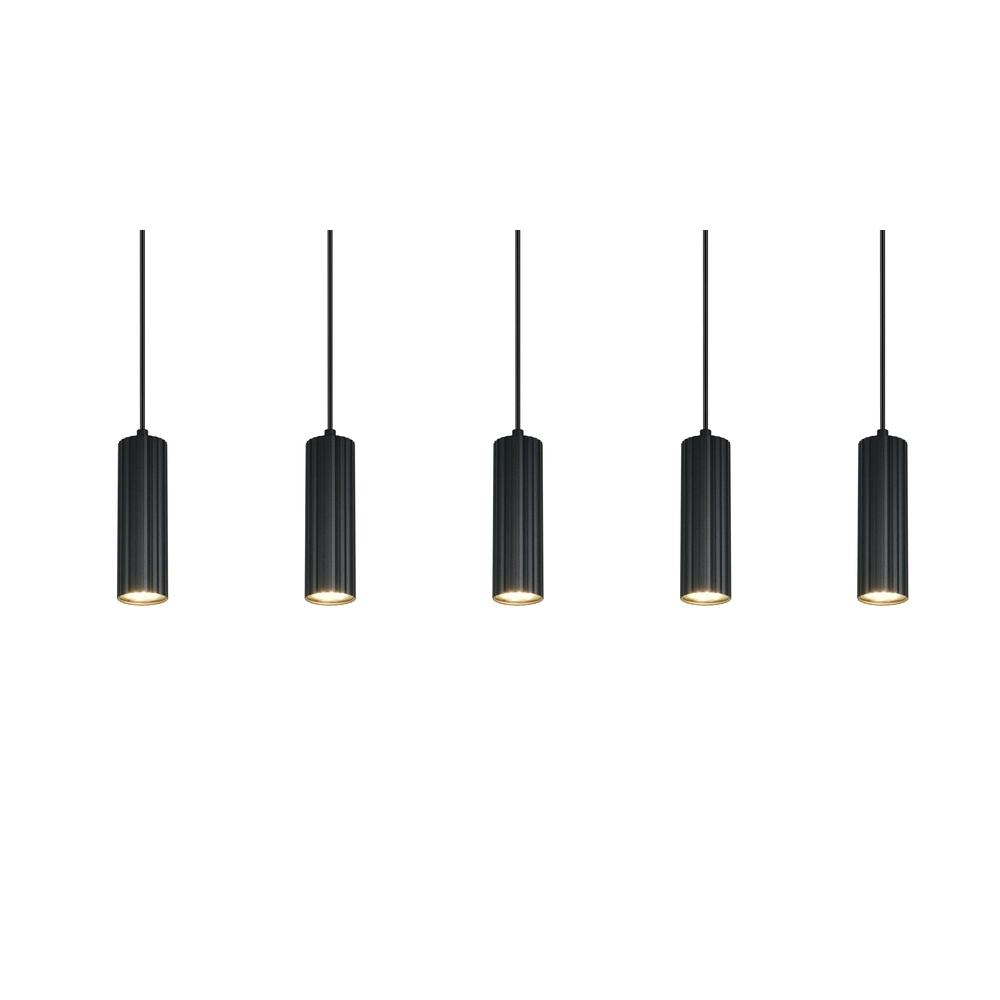 Suspension 5 lumières Soka noir Trio 4017807658538
