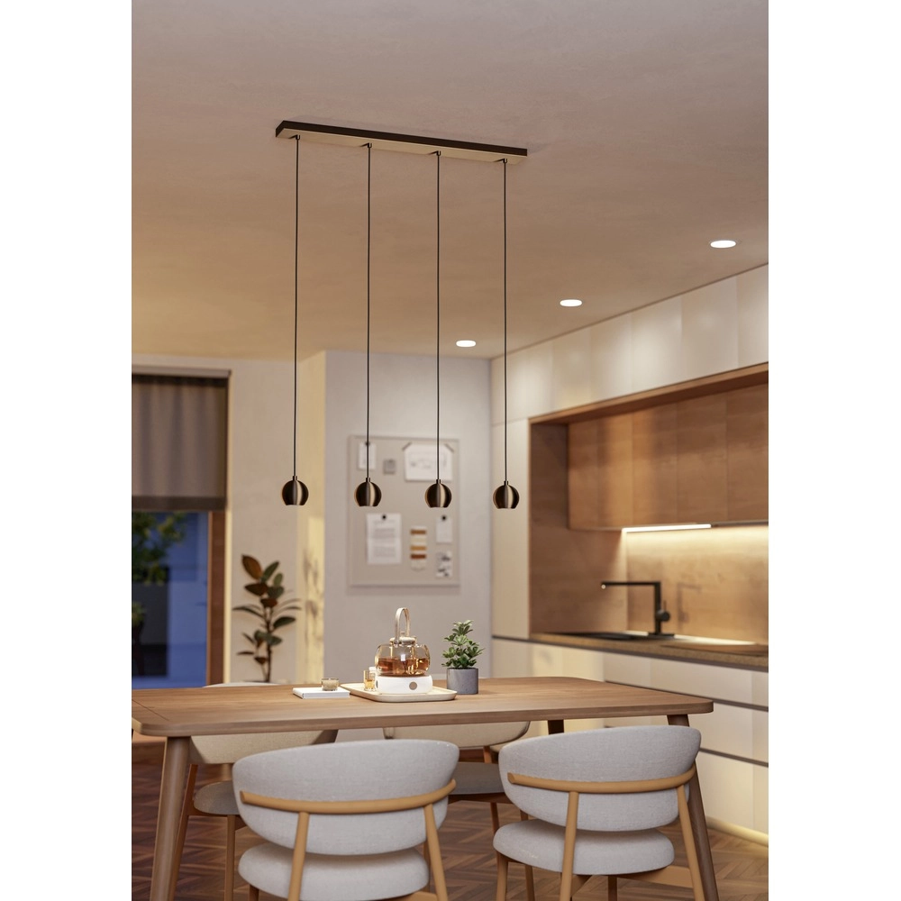 Lampe pendante de conception Bimeda 1 Quatre feux en bronze foncé Eglo 9008606391103