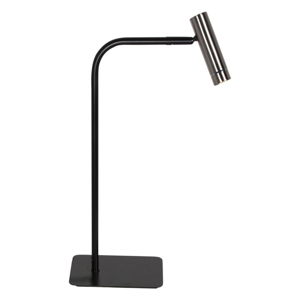 Lampe de table Lumo noir avec du nickel Steinhauer 8712746184617