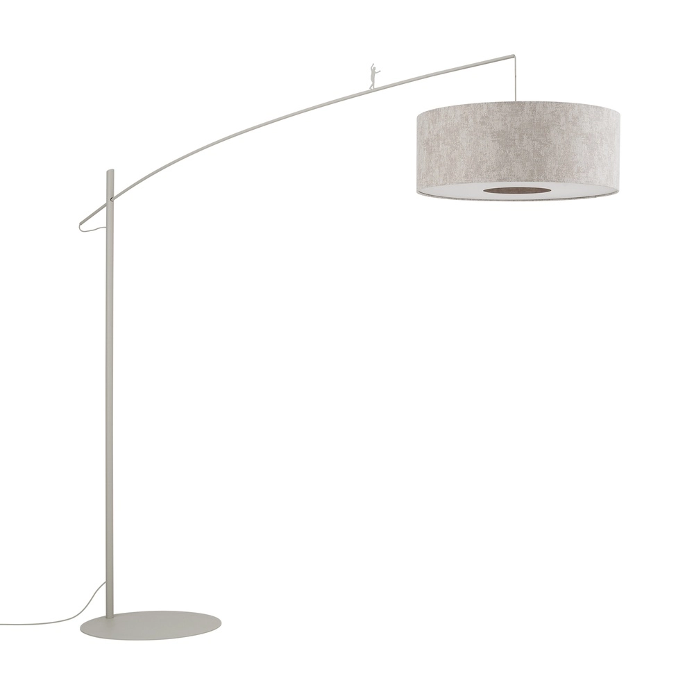 Lampe de pied Poise brun sable Ø 65cm
