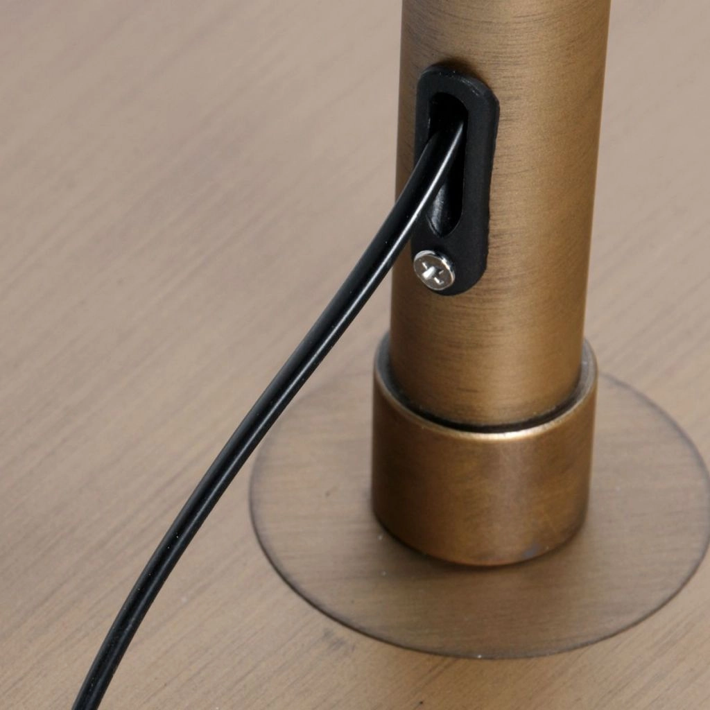 Lampe à arc en bronze Vela Lino avec une teinte crème Ø60cm Steinhauer 8712746185683