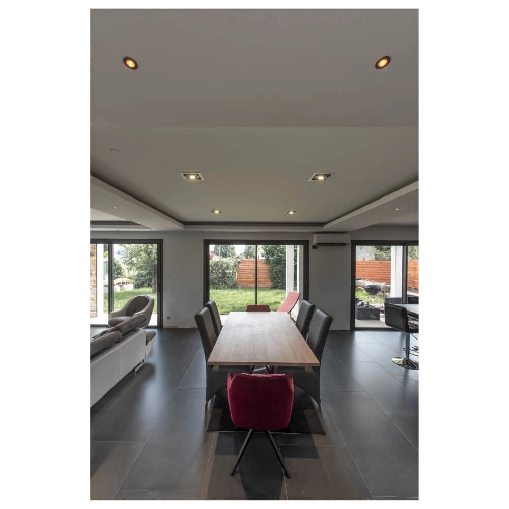 Spot LED encastrable Horn noir avec or - approfondi - 3000K SLV 4024163228190