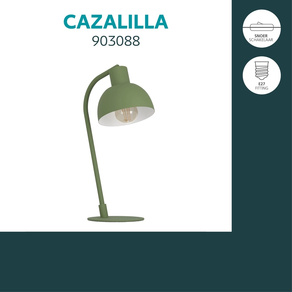 Lampe de table Cazalilla Vert Eglo 9008606405664