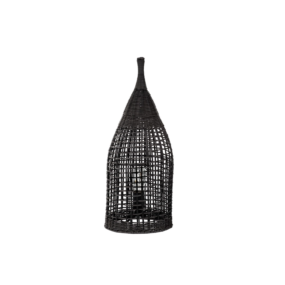 Lampadaire bohème Naos rotin 54,5H noir Lyora 5212017477576