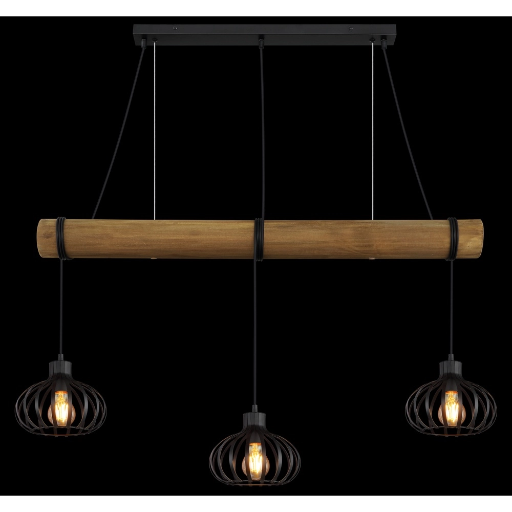 Lampe pendante à 3 lampes Caldwell Table à manger Globo 9007371589586