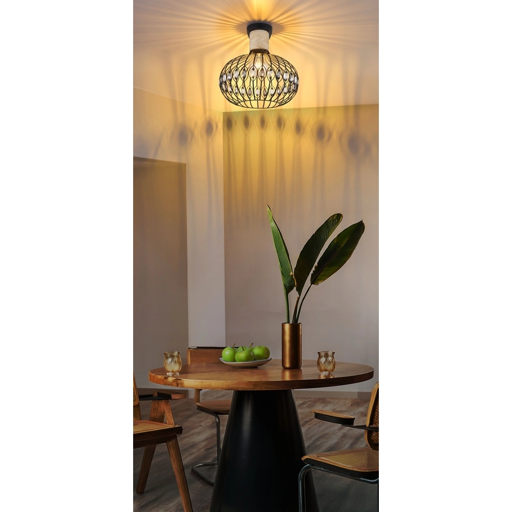 Lampe de plafond Dorthy Country Black Globo 9007371575060