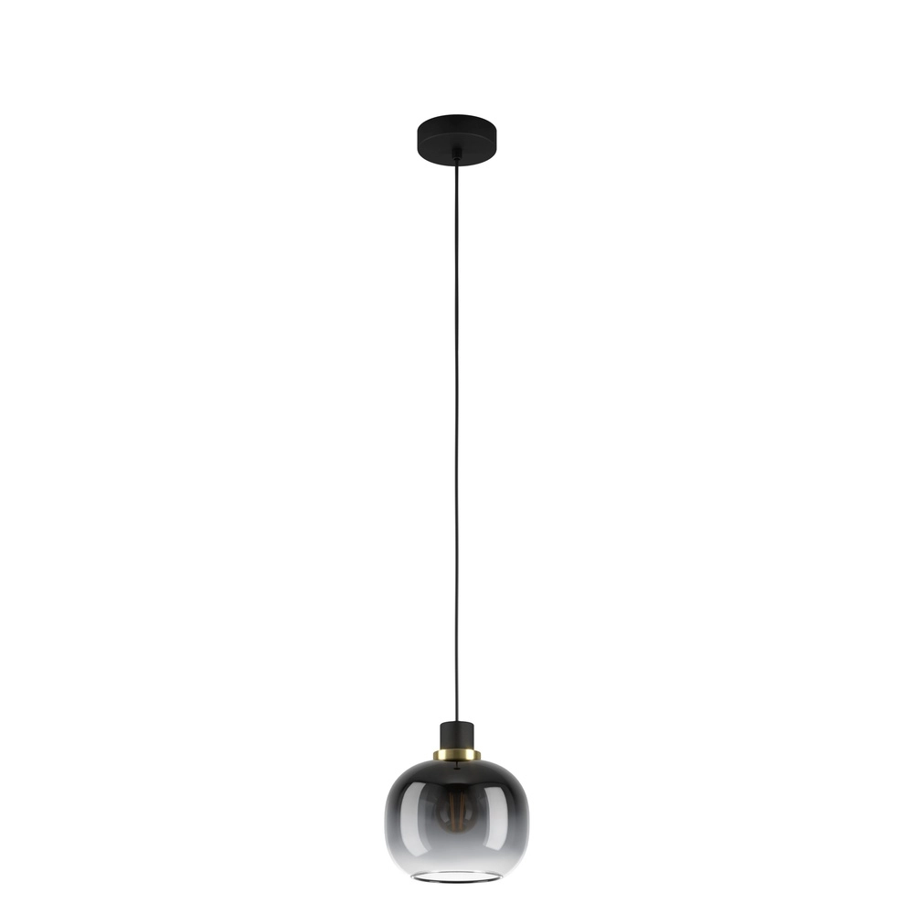 Lampe suspendue en verre Oilella Ø 19cm - verre fumé