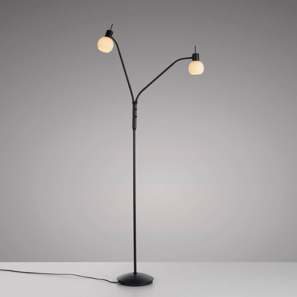 Lampadaire noir Loki 2 lumières Just Light 4043689000837