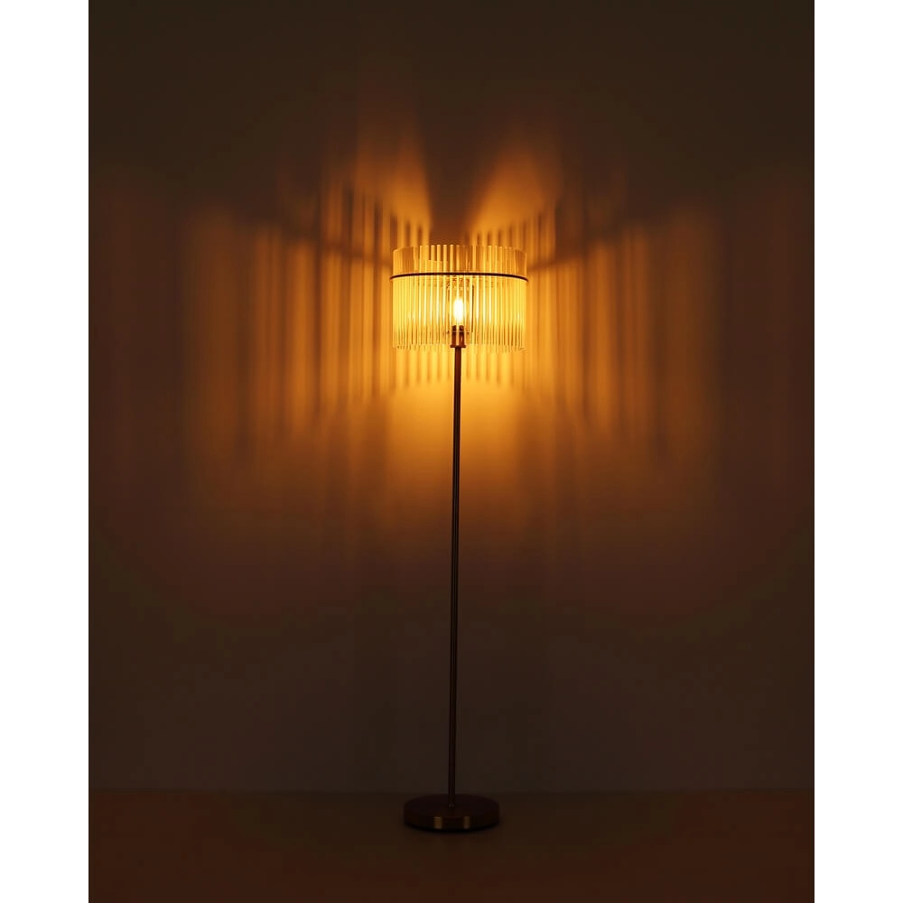 Lampadaire doré Gorley avec verre Ø 38cm Globo 9007371446810