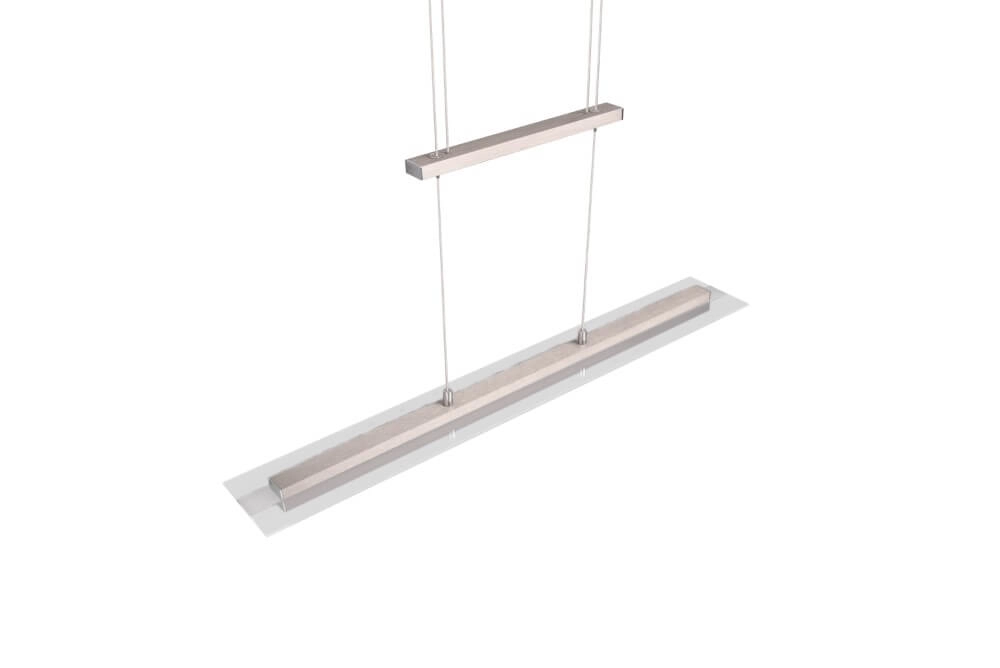 Lampe à suspension en verre Milos nickel Trio 4017807588262