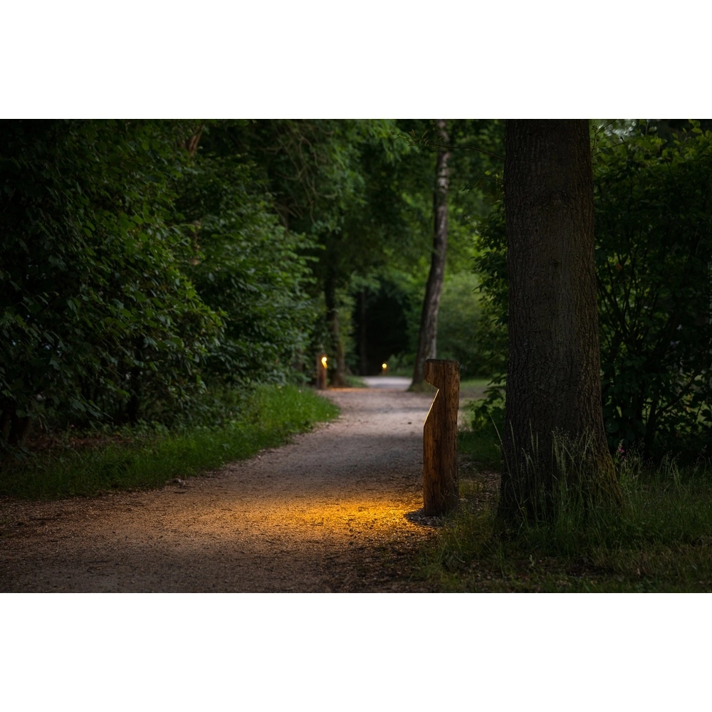 Éclairage de chemin en bois Bosco Châtaignier - 65 cm - 2700 000 km Timberlab 8716803513709
