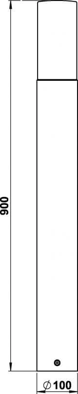 Lampe de terrasse Cyl 90cm - 3000K - noir Albert 4007235622775