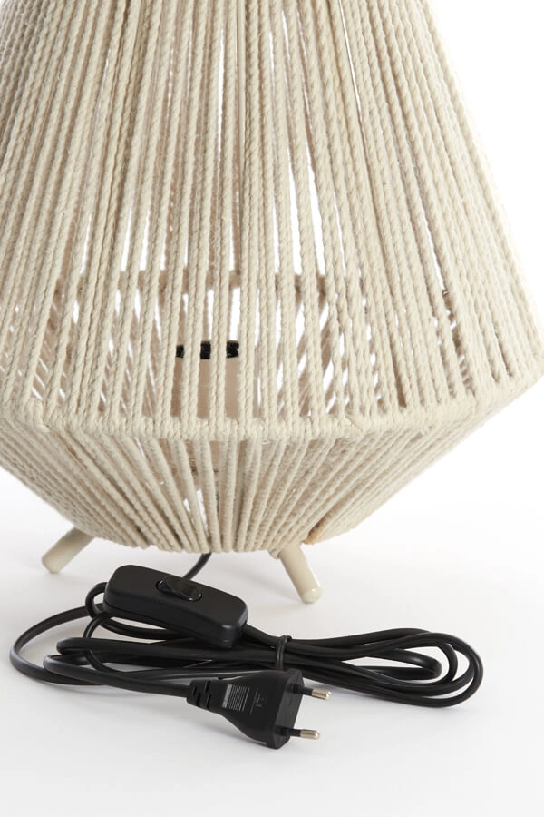 Lampe de table japandi Felida Ø 28cm crème Light & Living 8717807711900