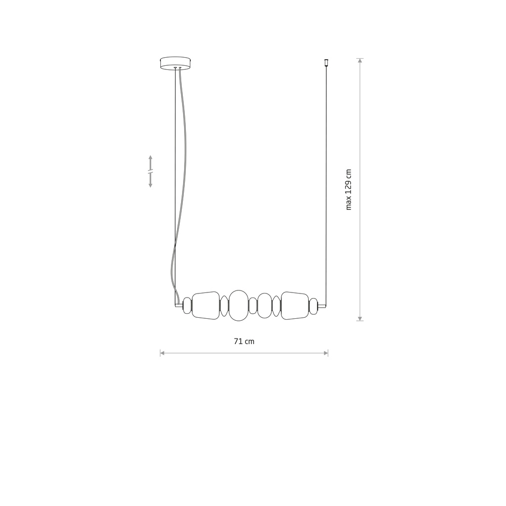 Lampe suspendue Ceramic Led céramique et verre 71 cm Lyora 5903139117005