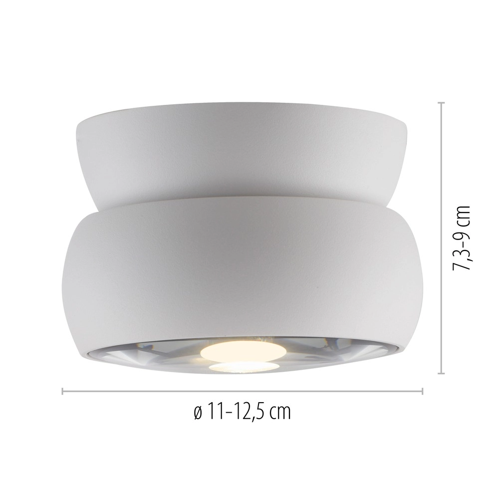 Projecteur blanc monté en surface Pure Move Ø 11cm - Plomb Paul Neuhaus 4012248395738