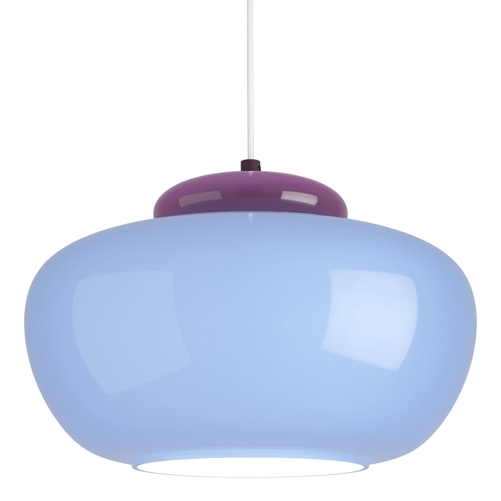 Lampe pendante de conception Berardelli bleu avec violet Ø 30cm