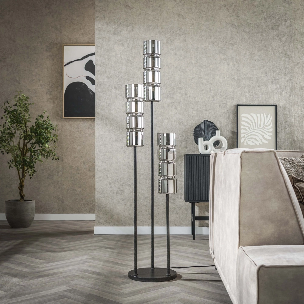 Lampe de pied cylindrique Cylinder 105 cm - noir Lyora 8716803511958