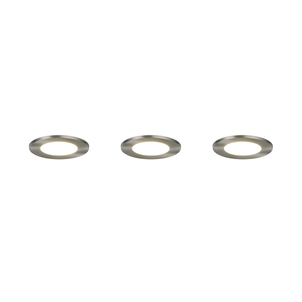 Lot de 3 spots encastrés Himal nickel IP65 Trio 4017807663808