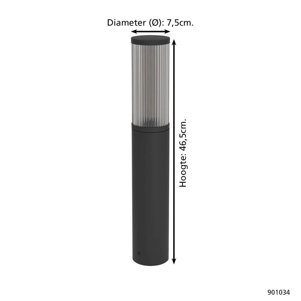 Lampe sur pied design Salle noir 46,5 cm Eglo 9008606298082