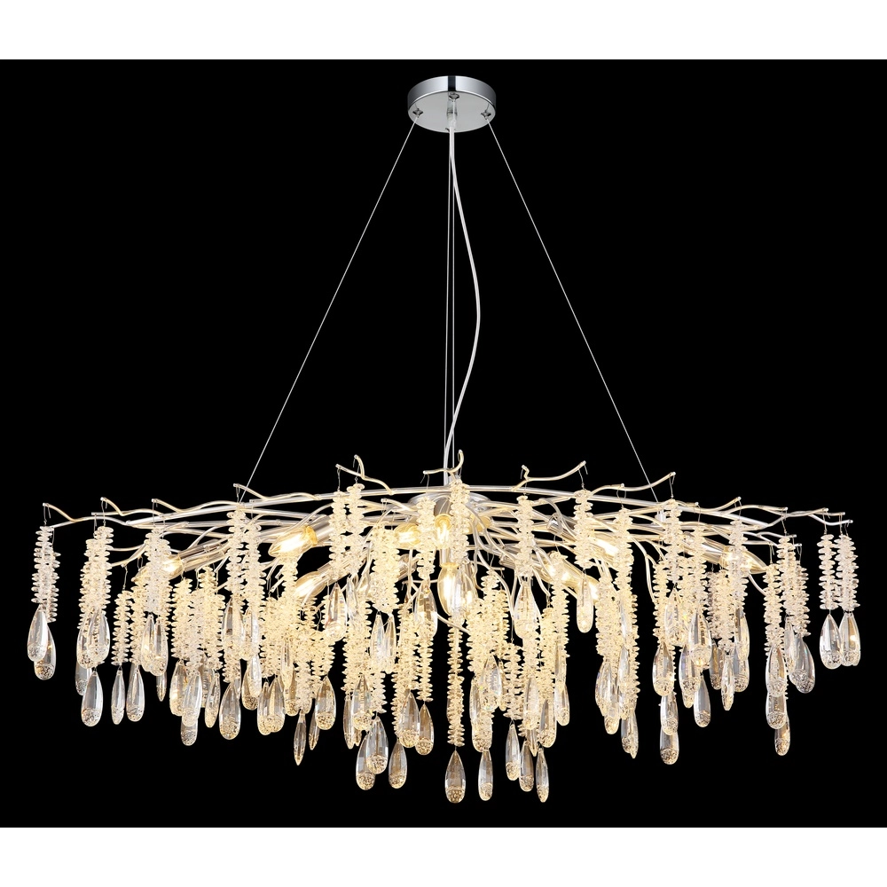 Lampe suspendue Kinga Gris argenté 120cm Globo 9007371569991