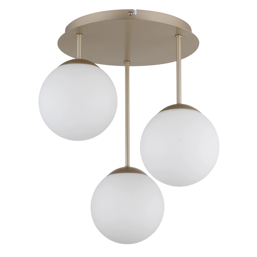 Lampe de plafond à 3 lumières Harmon Champagne Globo 9007371580927