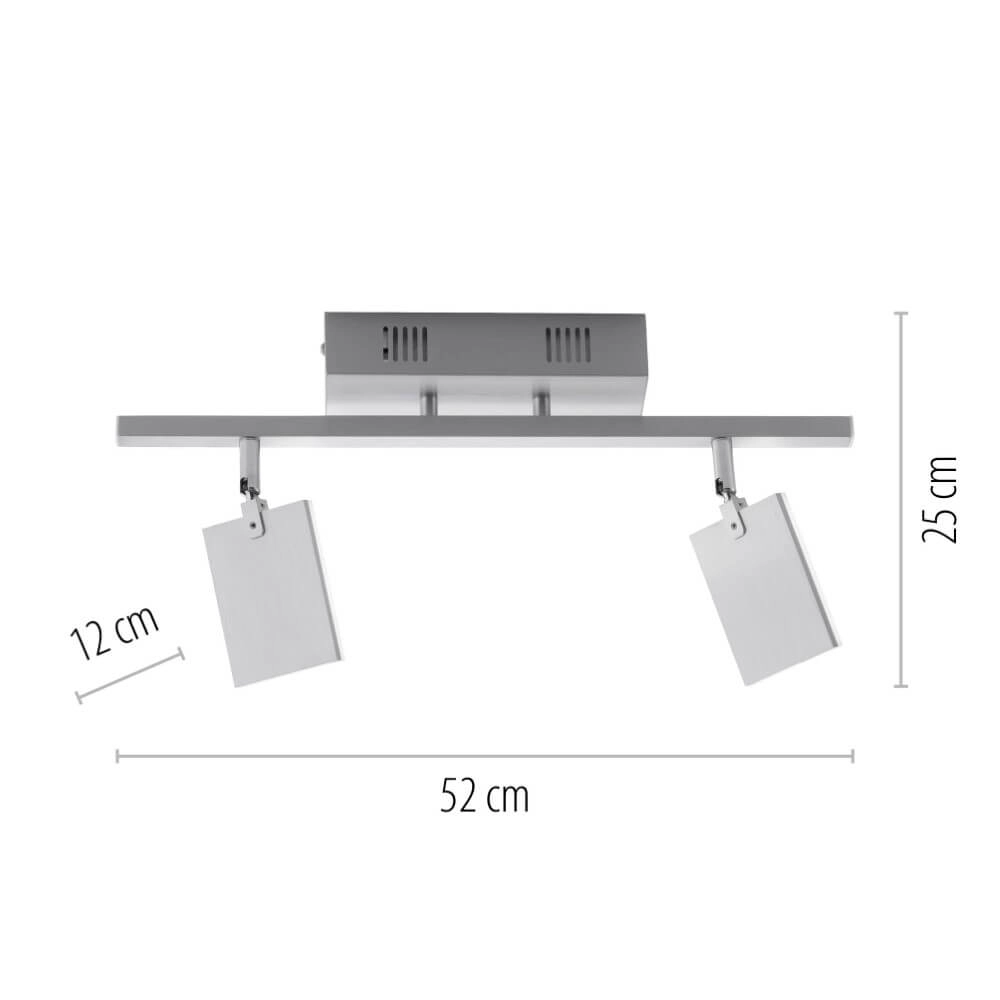 Plafonnier Pure Mira 2 lumières en aluminium Paul Neuhaus 4012248358863