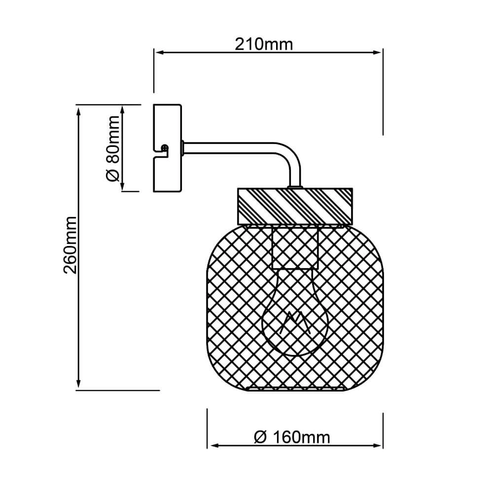 Applique Giada vert avec du bois Brilliant 4004353354151