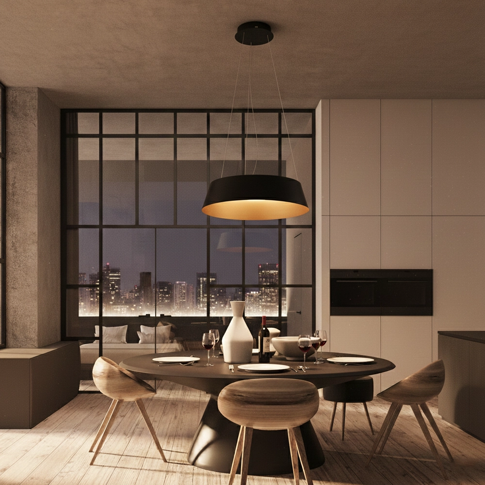 Suspension Alba noir Ø 42cm