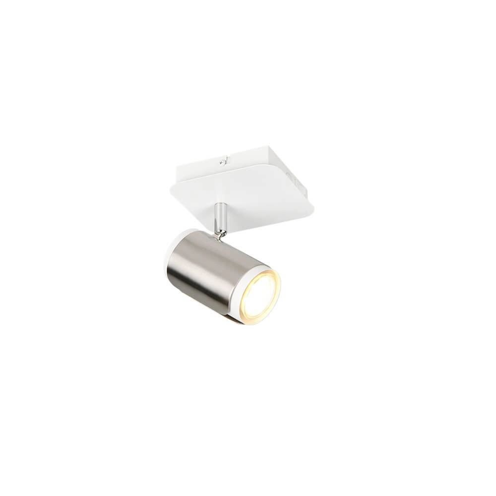 Spot monté en surface Gillan nickel avec blanc Trio 4017807641134