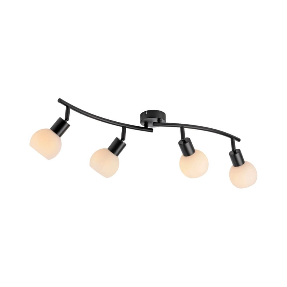 Plafonnier noir Loki 4 lumières Just Light 4043689000790