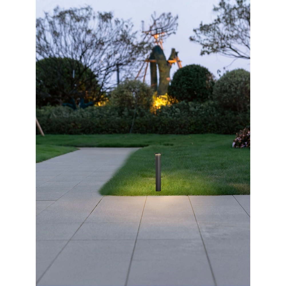 Éclairage de chemin moderne Bast gris foncé 45cm - 2700K Lyora 5212017497611