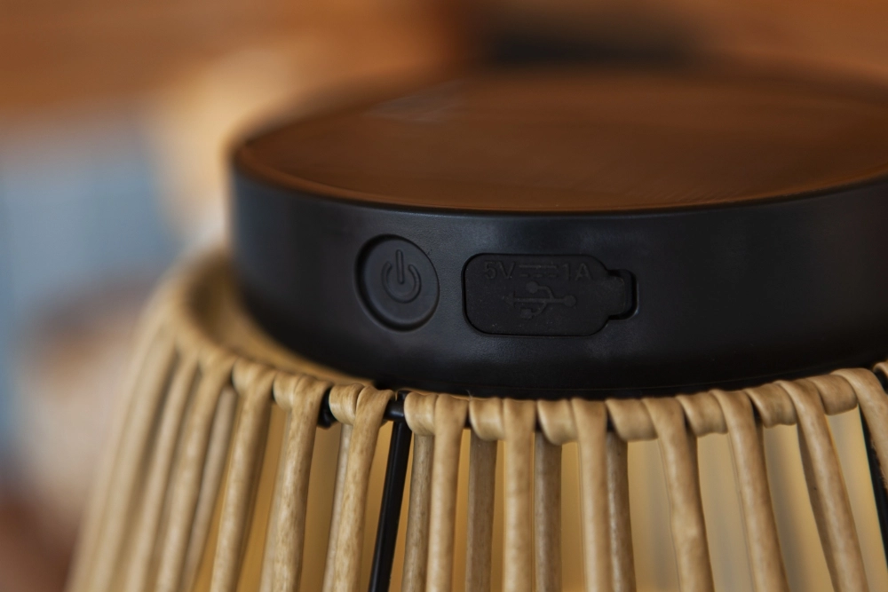 Lampe de table solaire Coppa Effet rotin Lutec 6939412089560