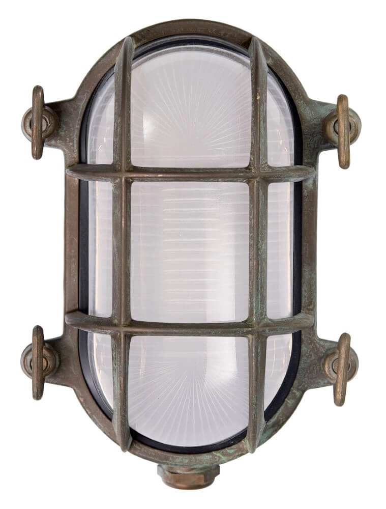 Lampe d’extérieur en laiton Tortuga verre transparent