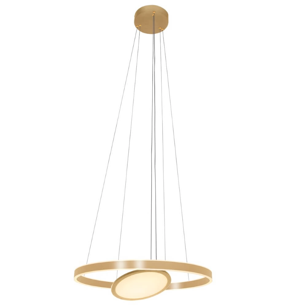 Lampe suspendue LED Ringlux 2x LED dorées