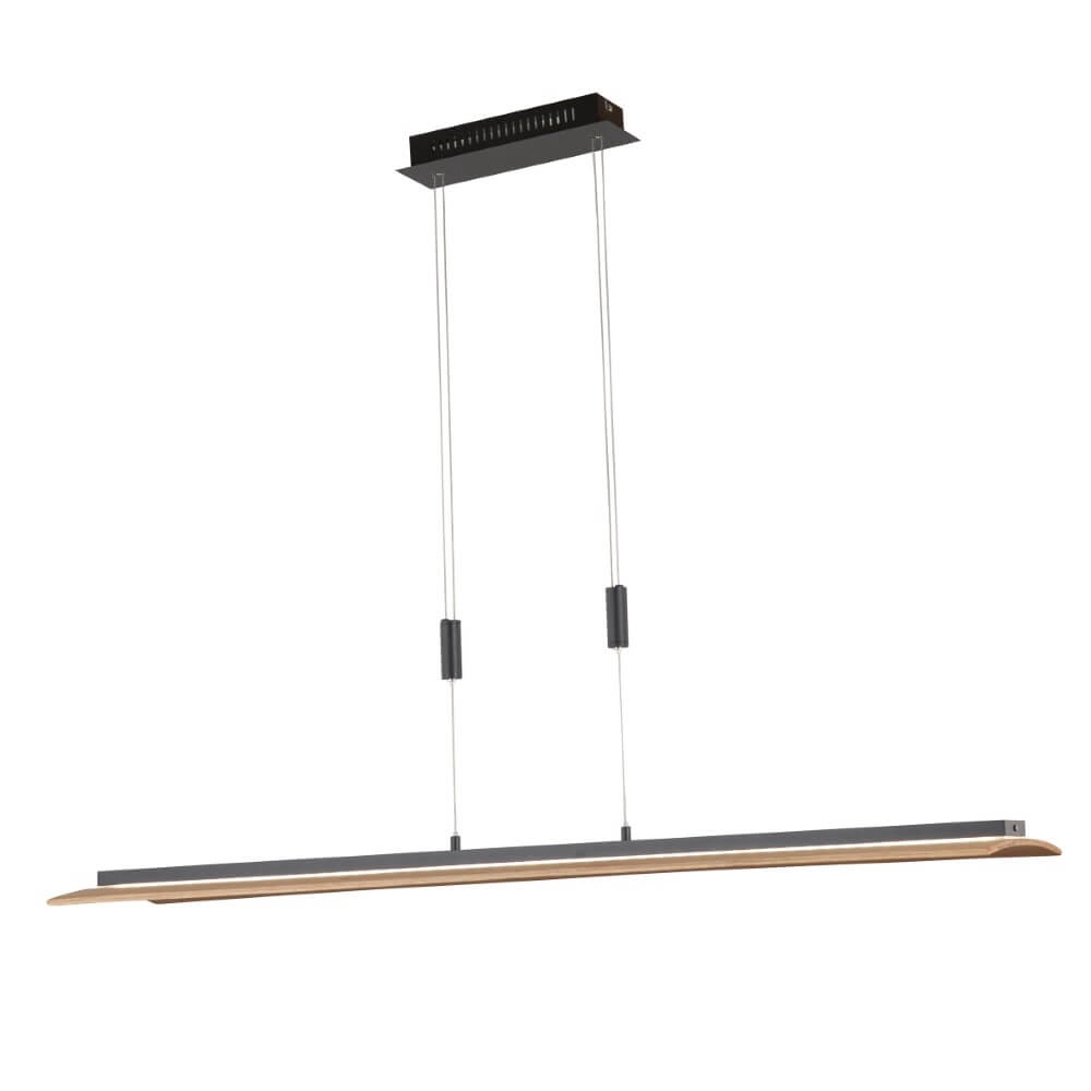 Lampe suspendue Shine-Wood noir