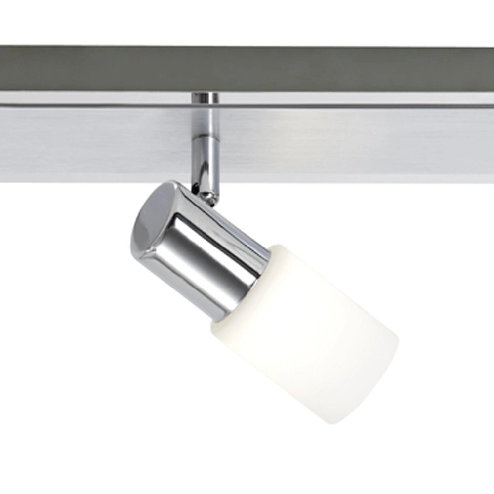 Spot de plafond LED Series 8214 Beam Gris métallisé à 3 lumières avec chrome Trio 4017807220902