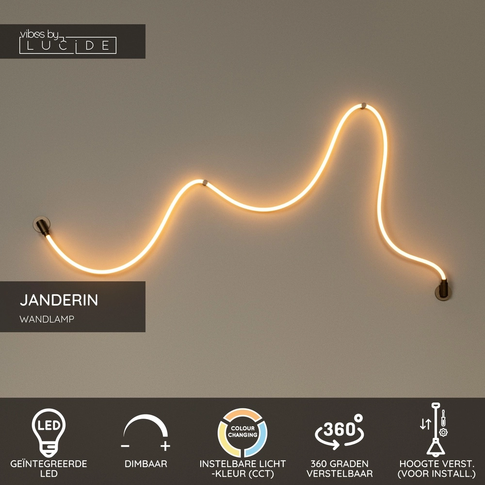 Lampe de plafond unique Janderin Champagne de 500 cm Lucide Vibes 5411212242082