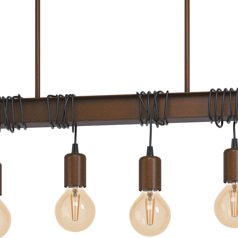 Lampe à suspension marron rouille Townshend 4 Eglo 9002759435233