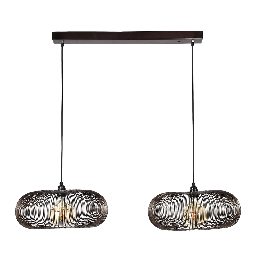 Lampe pendante à deux lampes Copper Ø 43cm - nickel noir Lyora 8716803513259