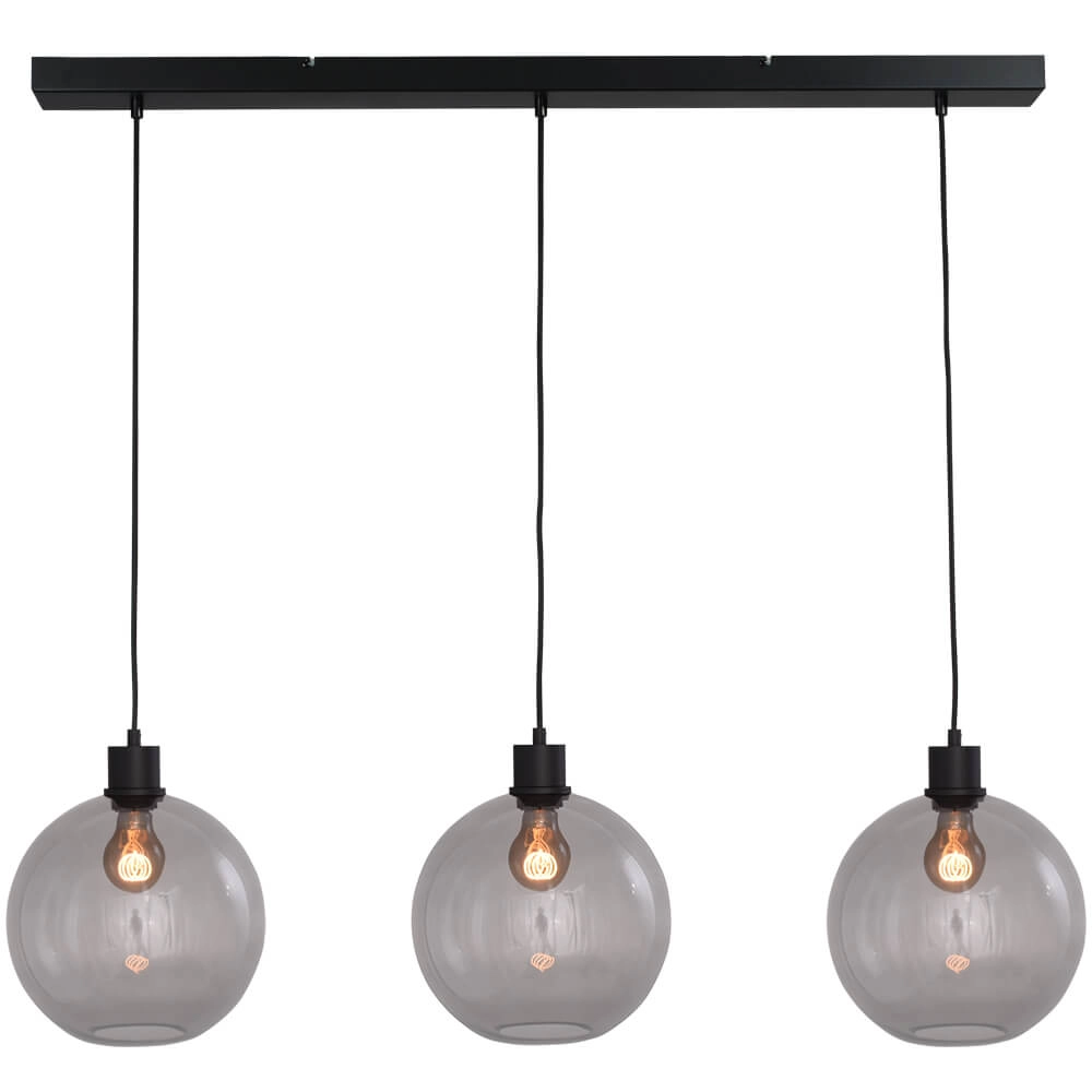 Lampe suspendue Lazise 3x Ø 25cm noir Lampe suspendue Lazise 3x Ø 25cm noir